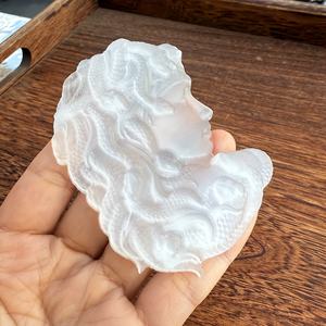 Wholesale High Quality 9cm Bas-relief Selenite Medusa Carved Fashion Trend for Home Decoration Gift Educational Specimen - Product Image 6