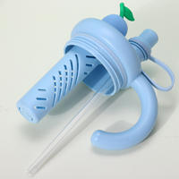 Bouteille d'eau isotherme en acier inoxydable à double paroi de haute qualité 800 ml pour enfant, avec paille, poignée et infuseur à thé