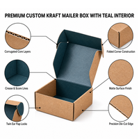 Enveloppe en papier kraft à pois avec doublure verte et attaches, pour cosmétiques et cadeaux, fabrication sur mesure en usine