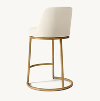 Meubles de cuisine de luxe Comptoirs en acier inoxydable Tabourets de bar