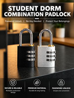 Cadenas à combinaison ovale en aluminium coloré pour casier, bagages et armoire