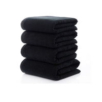 Résistez au chlore pour résister à l'eau de Javel Serviettes professionnelles noires 100% en coton pour spas et centres de fitness