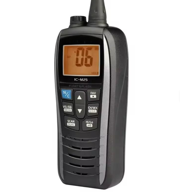 IC-M25 Waterproof Walkie Talkie Handheld Marine VHF Transceiver for Icom for Radio 5KM Range and 5W Power
