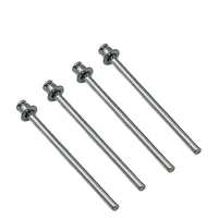 Rivet aveugle à tête fraisée double, fileté, à extrémité ouverte, en aluminium galvanisé coloré, étanche, 3,2 mm
