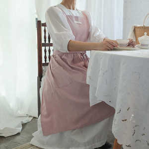Nouvel <span class=keywords><strong>tablier</strong></span> en coton filé à l'anneau avec poches et bretelles croisées réglables pour <span class=keywords><strong>femme</strong></span>, idéal pour la cuisine, le jardinage, la <span class=keywords><strong>poterie</strong></span> et les fleuristes - Product Image 2