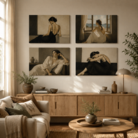 Peinture à l'huile artisanale sur toile, art mural, style Art Déco, décoration moderne pour la maison, Xinhangchen, 12x16 pouces, vente en gros