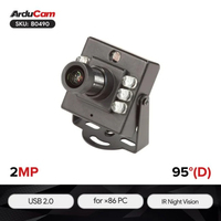 B0490 95 ° (D) Cámara USB de 2MP IMX462 con Visión Diurna e Infrarroja Nocturna, Carcasa Metálica F765