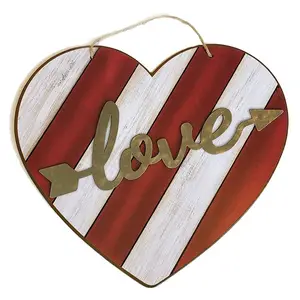 Hot Selling High Quality Shape Welcome Board Welcome Heart Shaped Wooden Sign Heart Wood Sign Wall hanging