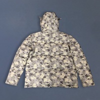Veste camouflage pour homme avec logo personnalisé OEM, capuche à visière, imprimé graphique surdimensionné, imperméable, chaude, épaisse, rembourrée