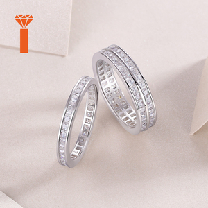 Anillo de Moissanita de Plata de Ley 925 al por Mayor para Hombre, Anillos de Moissanita VVS para Él, Anillo de Moissanita para Hombre de 5ct Color D, Anillo de Boda - Product Image 2