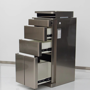 Modern Trendy Metal Hair Salon Storage Rack Barbershop <b>Tool</b> Cabinet with Small Drawer Salon <b>Trolley</b> Cabinet - Product Image 1