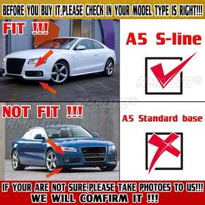 ฝาครอบไฟตัดหมอกหน้ารถยนต์แบบรังผึ้ง 2 ชิ้น ขนาด A5 สำหรับ Audi A5 S-Line / S5 B8 RS5 ปี 2008 2009 2010 2011 2012 - Product Image 2