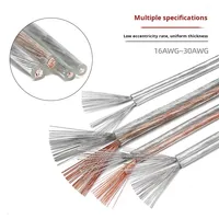 Transparentes doppelt parallel verse iltes PVC 600V verzinntes Kupferdraht 20AWG Flaches ROHS Gold Silber Power & Audio Kabel