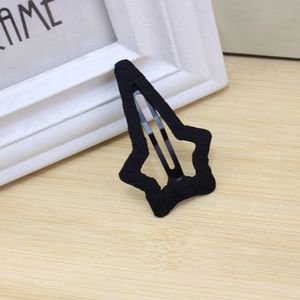 Pince à cheveux en tissu BB noire, pince bec de canard pour enfants, usage quotidien, formes étoile, cœur, rectangle, origine Yiwu, été 2022 - Product Image 3