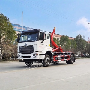 HOWO braccio telescopico Mobile costruzione immondizia 4x2 12 metri cubi braccio gancio camion della spazzatura - Product Image 4
