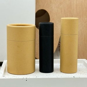 <span class=keywords><strong>Baume</strong></span> à lèvres en papier kraft rond écologique Tube de <span class=keywords><strong>baume</strong></span> à lèvres personnalisé pour les cosmétiques - Product Image 1