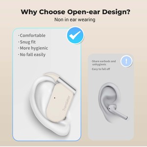 Wooask Earbuds, Bi-directional Real-time Voice Device,144 Languages Online with 8 Offline <b>Packs</b> - Product Image 4