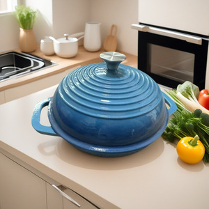 Poêle à pain et à griller émaillée personnalisée - 24/26/28 cm Poêle en fonte multifonctionnelle pour l'exportation - Product Image 5