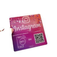 Stiker Plat Kode QR Epoxy 100*100mm NFC Kustom untuk Ulasan Bisnis Google, TripAdvisor, Yelp 213/215/216