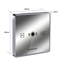 Lector de Tarjetas RFID TIMY 13.56Mhz NFC ISO 14443A RS485 USB Wiegand con Código QR para Sistema de Control de Acceso a Puertas, Compatible con Proximidad