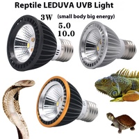 Escalade Pet Box Solaire LED 3W Lumière UVB UVA Spectre Complet pour Lézards Tortues Calcium Lumière pour Reptiles pour le Jour de l'An