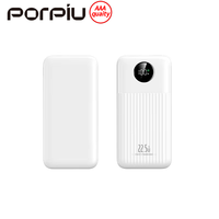 Batterie externe portable grande capacité 20000 mAh avec affichage LED, charge rapide PD22.5W/20W, nouveau modèle, vente en gros, best-seller