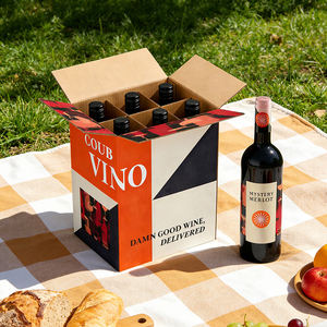 Boîtes rigides en carton de luxe en gros, boîtes en carton ondulé pour cadeaux, bouteilles de vin, emballage - Product Image 2