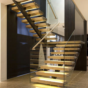 Cbmmtall الأكثر مبيعًا على شكل U من الفولاذ الكربوني المستقيم سلالم من الخشب الصلب - Product Image 6