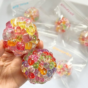 Juguete Antiestrés de Bolas de Hielo Coloridas Hechas a Mano con Cuentas Pop, Juguete Sensorial Blandito para Aliviar el Estrés, Venta al por Mayor - Product Image 1
