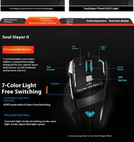 AULA S12 Gaming Wired Mouse Gaming Macro Programación Mouse Crack Retroiluminado Computadora de oficina