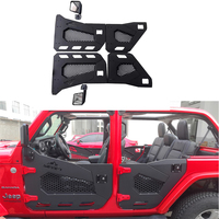 Portes tubulaires d'été 4 portes avec rétroviseur latéral Protections tout-terrain en acier pour Jeep Wrangler JL 2018 + JT 2020 + JL1172 LantSun