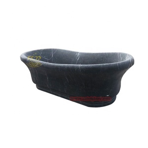 Hôtel de luxe Villa Baignoire en marbre onyx autoportante Sculpture en pierre élégante Salle de bain Caractéristique Whirlpool et baignoires Collection - Product Image 4