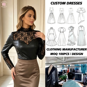 Chemisier chic et tendance à col montant, manches longues, design patchwork, coupe ajustée, flatteur pour la silhouette, idéal pour les sorties, les soirées, les fêtes, chemisier pour femme - Product Image 1