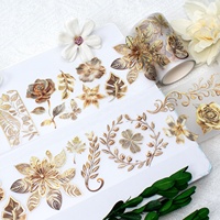 Fabricant de ruban adhésif PET mat en feuille d'or 3D personnalisé pour le journaling et la planification, ruban adhésif PET givré Washi