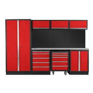 2024 JZD Garagen-Speicher-Arbeitsbank mit Werkzeugen Organisator Arbeitsstation Garage Werkzeugkasten Lkw Werkzeugschrank