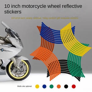 <span class=keywords><strong>Pegatinas</strong></span> <span class=keywords><strong>Reflectantes</strong></span> para Llantas de Acero de Motocicleta y Scooter Eléctrico, Ruedas de 10 Pulgadas, Diseño de Neumático Modificado, Marca OEM, 12 Meses de Garantía - Product Image 2