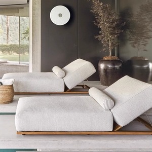 <span class=keywords><strong>Lit</strong></span> de repos extérieur pour cour, villa, piscine, chaise longue en teck, luxe léger, haut de gamme, personnalisable, pour jardin en plein air - Product Image 1