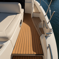 Revêtement de pont professionnel tissé en PVC imitation teck pour bateaux et yachts marins