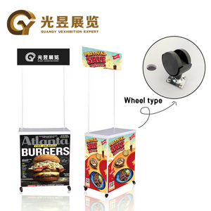 Trong nhà/ngoài trời di động promo bảng truy cập <span class=keywords><strong>PVC</strong></span> thép hiển thị với thiết kế mới bánh xe cho thực phẩm tiếp thị - Product Image 1