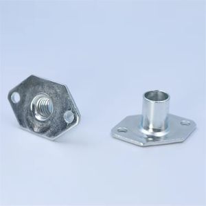 Tuerca hexagonal con brida, métrica, de acero, zincada, clase 8.8, rosca estándar, diámetro de la tapa de 10 mm - Product Image 1