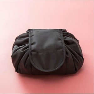 Bolsa de Cosméticos de Gran Capacidad, Portátil, con Cordón, Estuche de Almacenamiento de Maquillaje para Viaje, Negro, Gris, Rosa, Origen Yiwu - Product Image 1