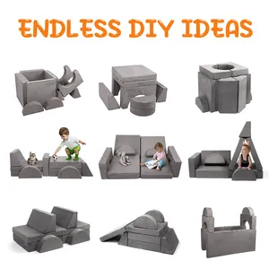 Individuelle weiche Spielzeiten für Jungen Mädchen Kleinkinder Schaumstoff Kinder spielen Couch modulares Sofa für Wohnzimmer Couch modulares Sofa