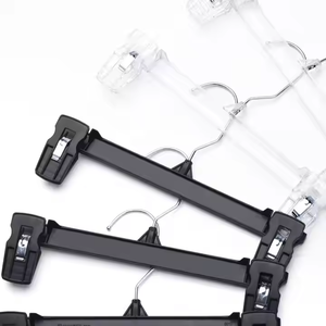 Charisma Factory Wholesale Fashion Clear Black <strong>Plastic</strong> Pants Hanger Injection Technics for Wardrobe &amp; Clothing Store <strong>Rack</strong> - Product Image 6