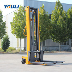 YOULI 1,5 T remoto mini elevador eléctrico apilador carretilla elevadora completamente eléctrica portátil autocarga apilador - Product Image 6