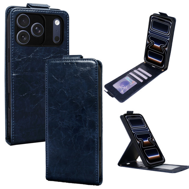 Classic Leather Flip Phone Case with Wallet Cover for iPhone 18 Pro Max Protective Back Shockproof for iPhone 17 16 15 Pro Max