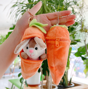 Dễ thương củ cải thỏ Búp bê mặt dây chuyền phim hoạt hình đồ chơi sang trọng cà rốt Túi Mặt dây chuyền cà rốt thỏ sang trọng <span class=keywords><strong>Keychain</strong></span> - Product Image 4