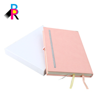 Haute qualité A3 A4 A5 planificateur hebdomadaire cahier personnalisé usine couverture tissu spirale reliure couleur rose