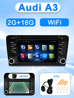 Radio Mobil Universal DVD Stereo Player untuk AUDI A3 dengan GPS Navigasi Dashboard Mobil Radio Stereo Monitor Mobil