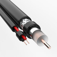 Câble coaxial PVC RG6 RG59 CATV 75 ohms 50 ohms, prix usine, pour communication