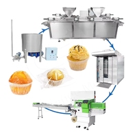 Meilleur prix, machine entièrement automatique pour la fabrication de cupcakes, madeleines, muffins anglais, gâteaux éponge, ligne de production de cupcakes